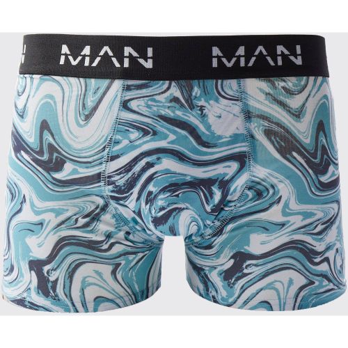 Boxer à imprimé marbre - M - Boohooman - Modalova