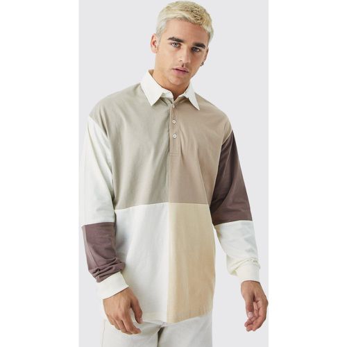 Polo oversize color block - S - Boohooman - Modalova