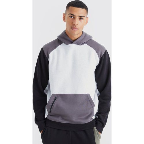 Sweat à capuche color block - S - Boohooman - Modalova