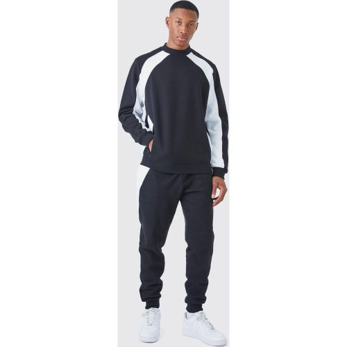 Survêtement zippé color block - M - Boohooman - Modalova