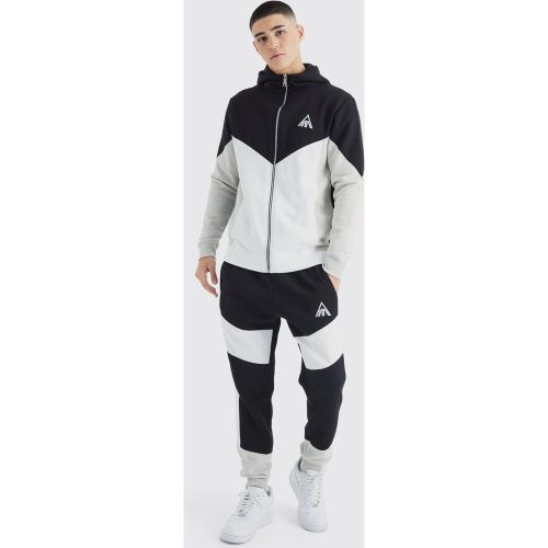 Survêtement color block avec sweat à capuche - MAN - S - Boohooman - Modalova