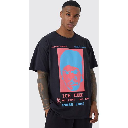 T-shirt oversize imprimé pixelisé Ice Cube - Boohooman - Modalova
