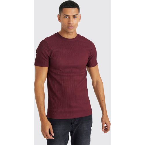 T-shirt moulant plissé - L - Boohooman - Modalova