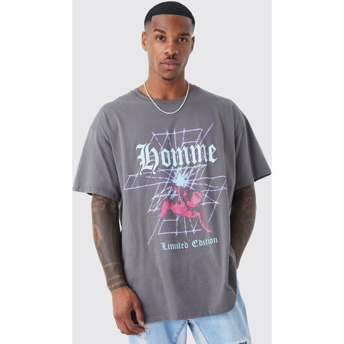 T-shirt oversize imprimé - S - Boohooman - Modalova