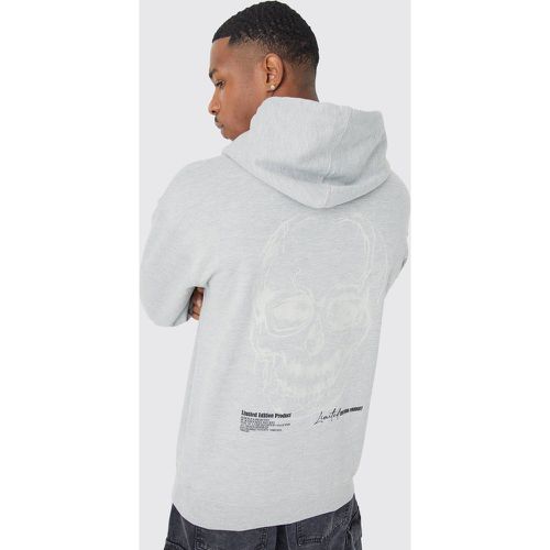 Sweat à capuche oversize à imprimé crâne - Boohooman - Modalova