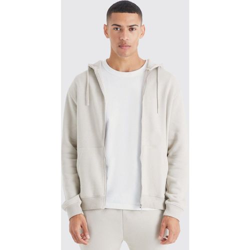 Sweat à capuche zippé basique - Boohooman - Modalova