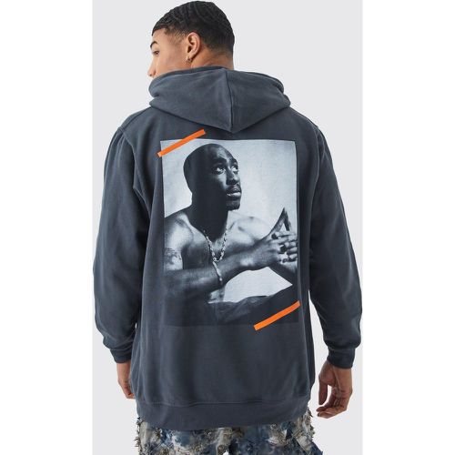 Sweat à capuche oversize à imprimé Tupac - XS - Boohooman - Modalova