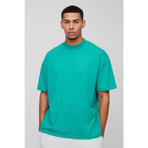 T-shirt oversize épais imprimé à col montant - S - Boohooman - Modalova