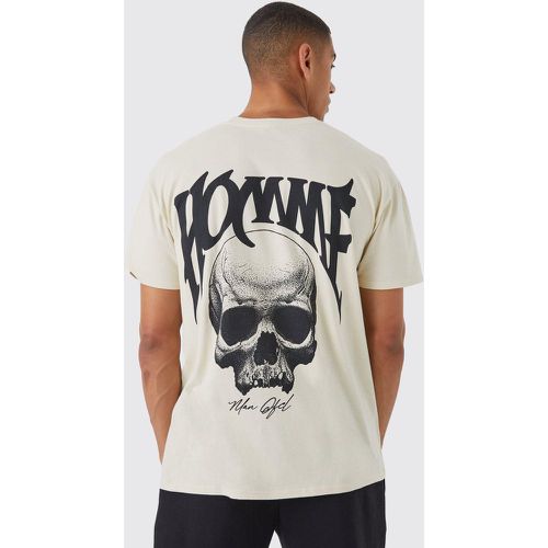 T-shirt oversize imprimé crâne - Boohooman - Modalova