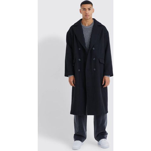 Manteau croisé effet laine texturé - S - Boohooman - Modalova