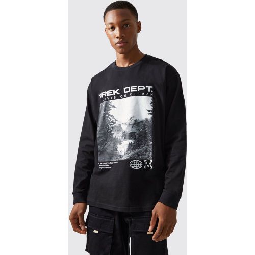 T-shirt de sport oversize épais à manches longues - L - Boohooman - Modalova