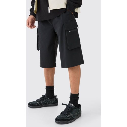 Short cargo ample léger à taille élastique - M - Boohooman - Modalova