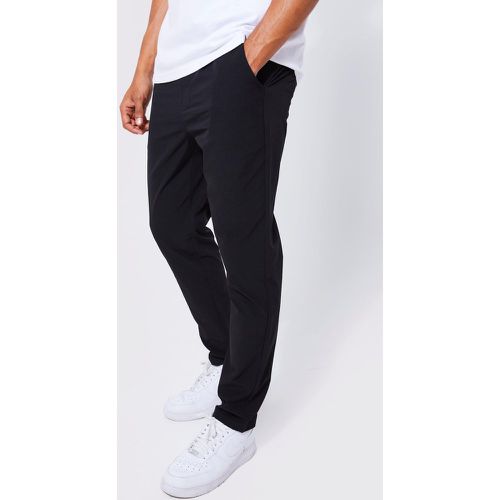 Pantalon slim technique léger à taille élastiquée - S - Boohooman - Modalova