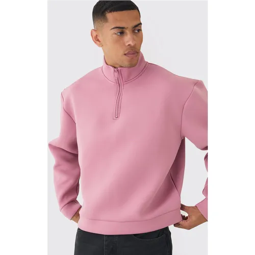 Sweat oversize à col zippé homme - M - Boohooman - Modalova