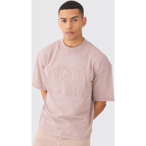 T-shirt oversize délavé - Ofcl - L - Boohooman - Modalova