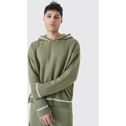 Sweat à capuche oversize en maille brossée - L - Boohooman - Modalova