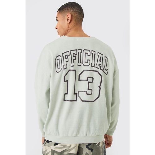 Pull de hockey universitaire oversize côtelé homme - S - Boohooman - Modalova