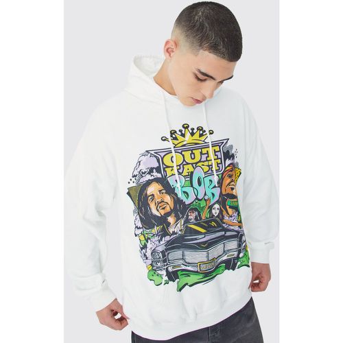 Sweat à capuche oversize à imprimé graffiti homme - XS - Boohooman - Modalova