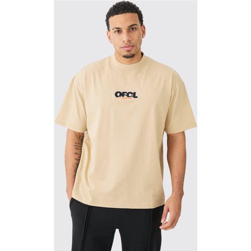 T-shirt oversize à col large - Ofcl - L - Boohooman - Modalova