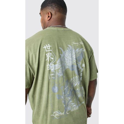 Grande taille - T-shirt oversize surteint fleuri - XXL - Boohooman - Modalova