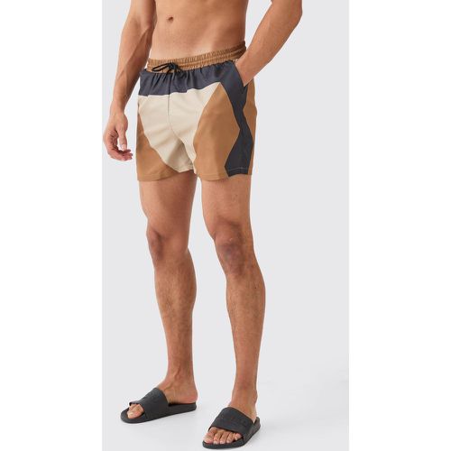 Short de bain court color block - S - Boohooman - Modalova