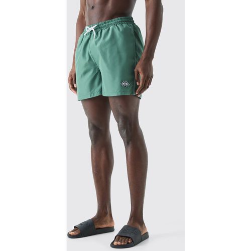 Short de bain court à surpiqûres - MAN - S - Boohooman - Modalova