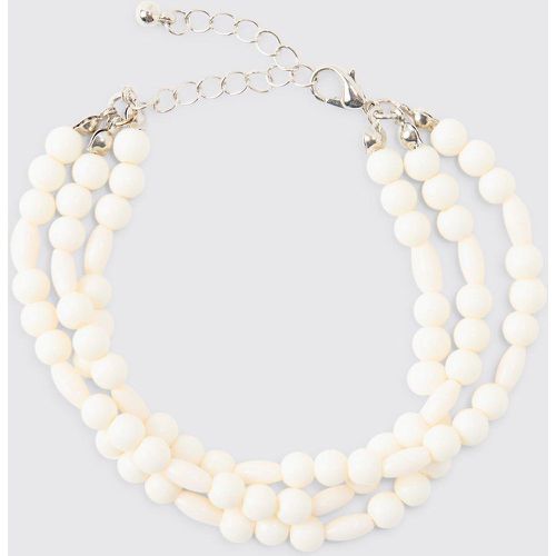 Pearl Multi Layer Bracelet In White - Boohooman - Modalova