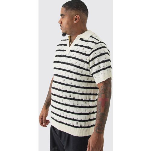 Grande taille - Polo rayé à manches courtes - XXL - Boohooman - Modalova