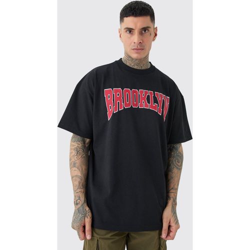 Tall Oversized Extended Neck Brooklyn T-shirt - Boohooman - Modalova