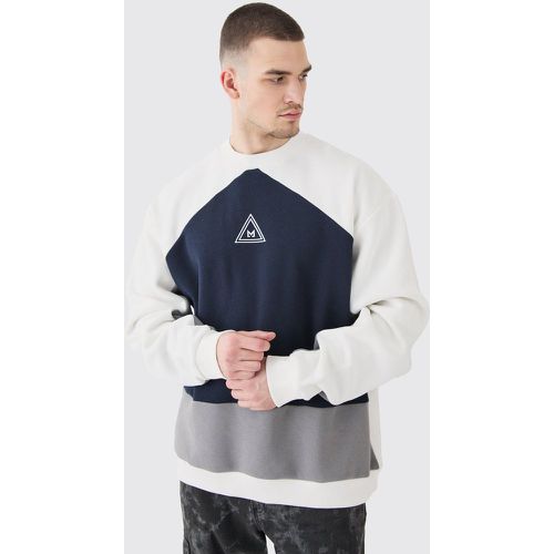 Tall - Sweat oversize color block - XL - Boohooman - Modalova