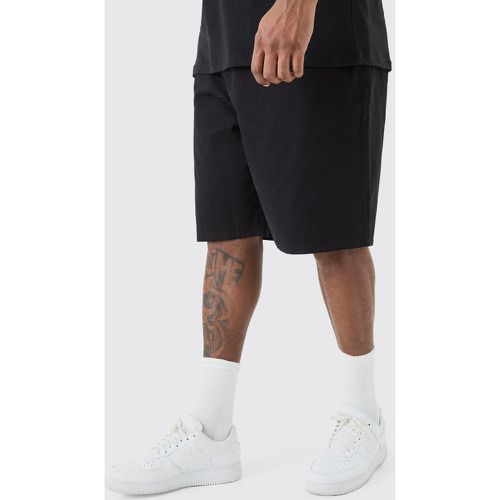 Plus Fixed Waist Relaxed Fit Shorts In Black homme - Boohooman - Modalova