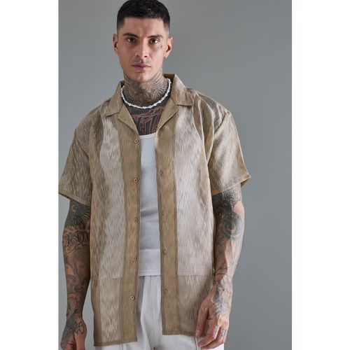 Tall Short Sleeve Oversized Textured Shirt - Boohooman - Modalova