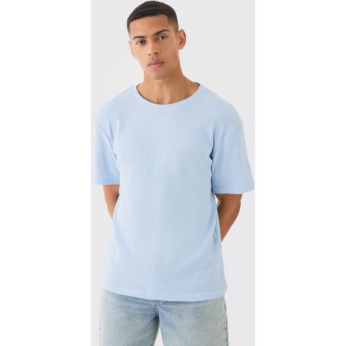 T-shirt en tissu gaufré - S - Boohooman - Modalova