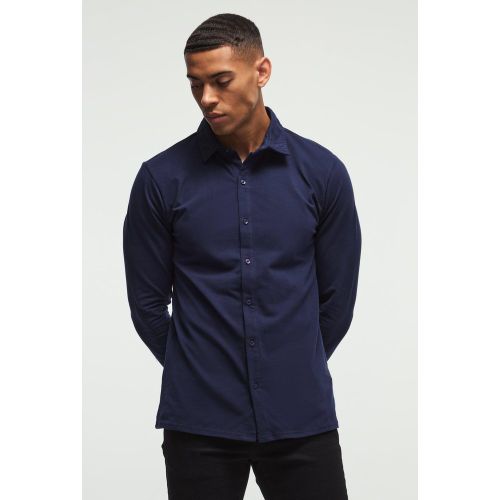 Chemise en jersey à manches longues - S - Boohooman - Modalova