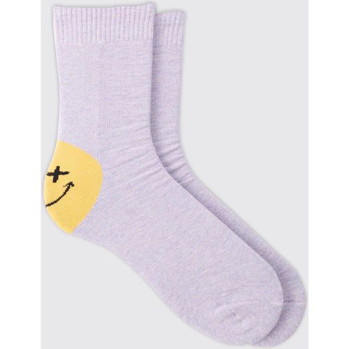 Chaussettes à imprimé smiley - ONE SIZE - Boohooman - Modalova