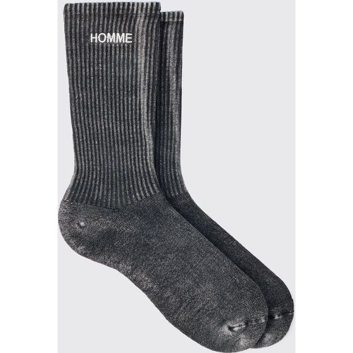 Overdyed Grey Socks - Boohooman - Modalova
