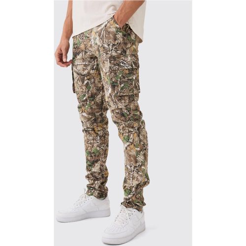 Pantalon cargo slim à imprimé camouflage - 28 - Boohooman - Modalova