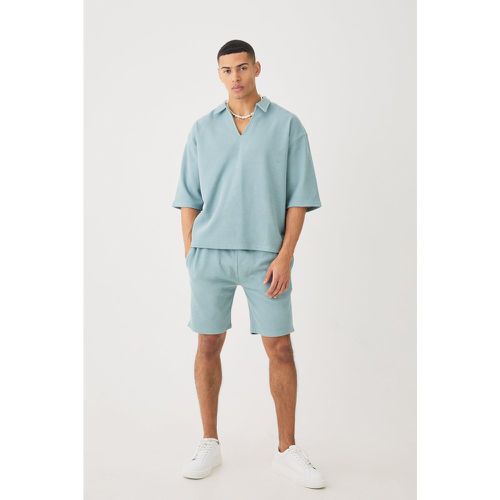 Ensemble oversize à col V et manches 3/4 - S - Boohooman - Modalova