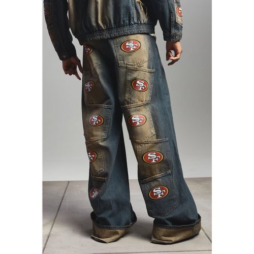 Nfl 49ers Extreme Baggy Rigid Multi Pocket Jeans - - 28R - Boohooman - Modalova