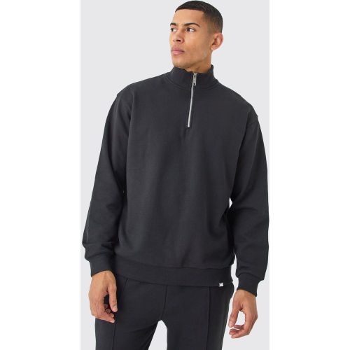 Sweat oversize épais à col zippé homme - L - Boohooman - Modalova