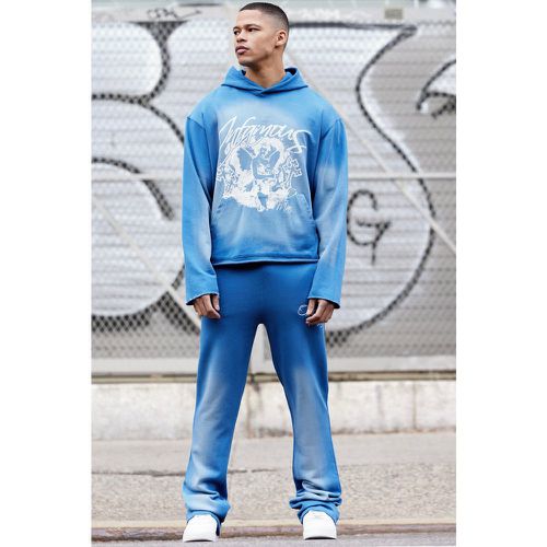 Survêtement oversize délavé à bords bruts - L - Boohooman - Modalova