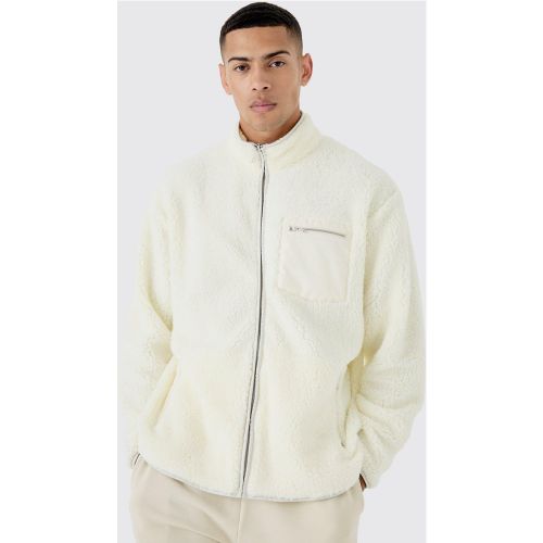 Veste oversize en synthétique à empiècement contrastant homme - M - Boohooman - Modalova
