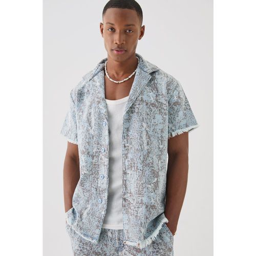 Chemise en jean à imprimé tapisserie - L - Boohooman - Modalova