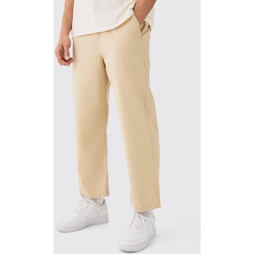 Pantalon chino court à taille fixe - 28 - Boohooman - Modalova