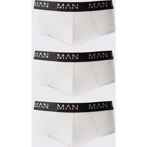 Pack Gold Man Dash Boxers In White - Boohooman - Modalova