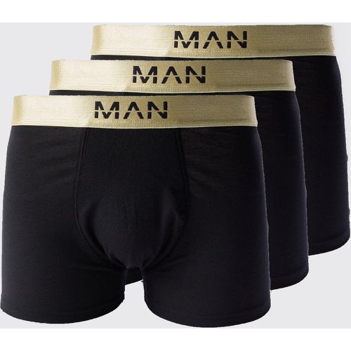 Lot de 3 boxers à logo doré - MAN - S - Boohooman - Modalova