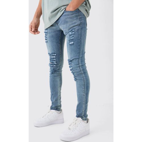 Super Skinny Jeans With All Over Rips - - 36R - Boohooman - Modalova