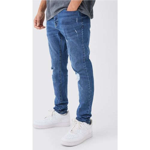 Skinny Stretch Extreme Knee Rip Jeans - - 36R - Boohooman - Modalova
