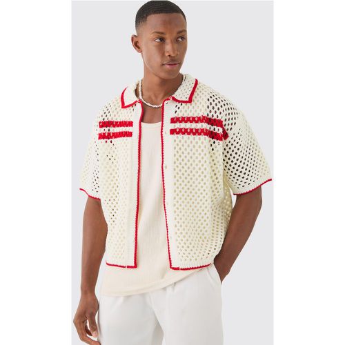 Chemise oversize en maille contrastante - L - Boohooman - Modalova