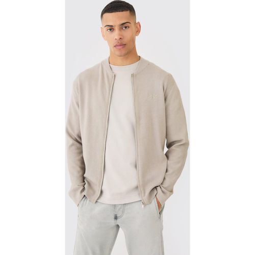 Bomber droit à logo - MAN - XS - Boohooman - Modalova